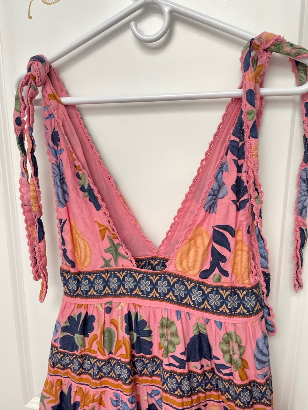 Farm rio size S Seashell Tapestry Dress Summer Floral seashell summer ocean - Picture 8 of 15